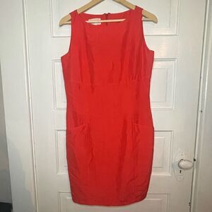 Hugo Buscati Silk Sleeveless Sheath Dress w/ Front Pockets